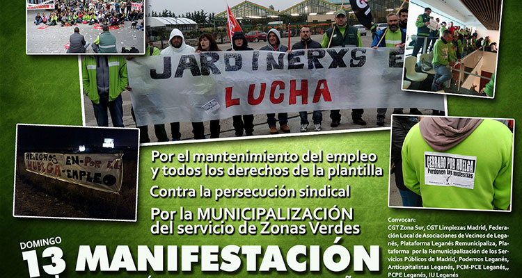 Manifestación CGT Zonas Verdes Leganés