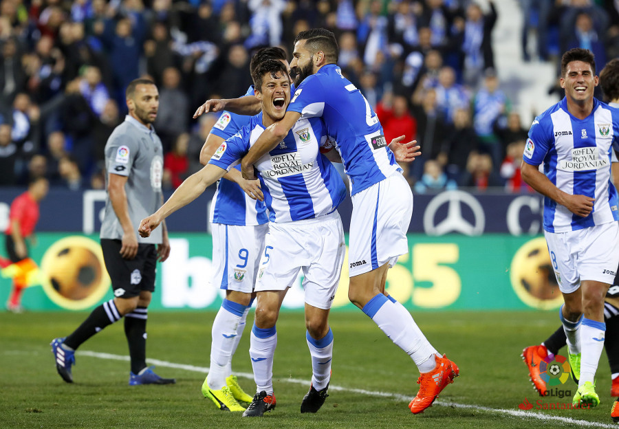 Mantovani celebra el segundo tanto de la goleada ante el Dépor.