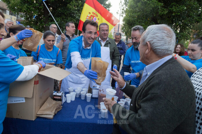 recuenco churros pp leganes fiesta mitin