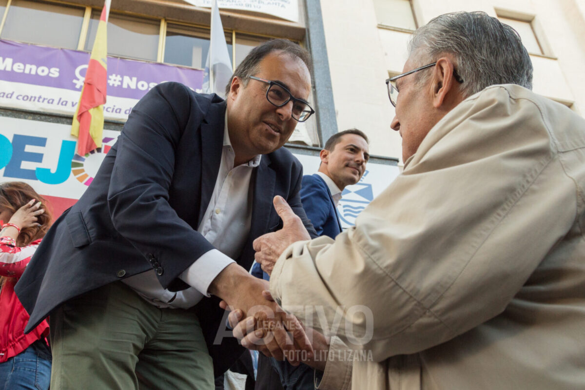 mitin psoe leganes plaza españa 17_05_223 elecciones municipales santiago llorente