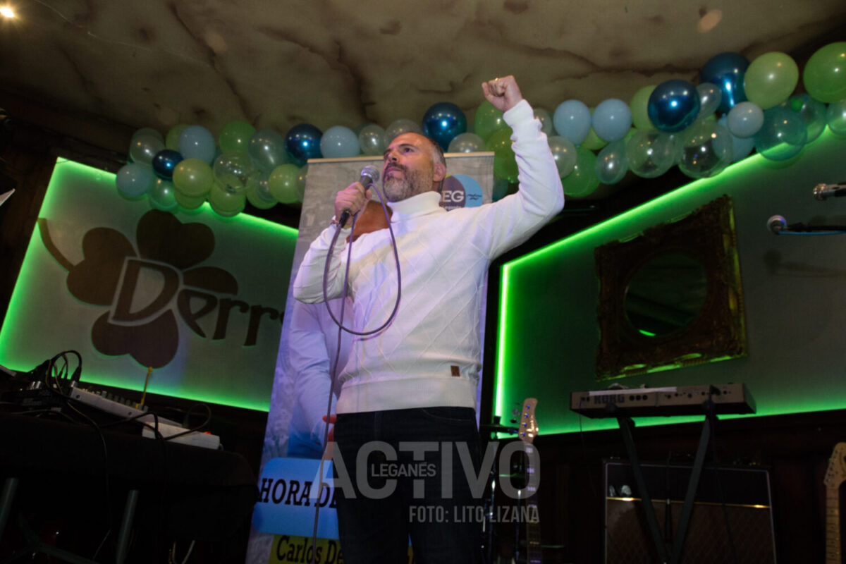 fiesta final elecciones 2023 campaña mitin uleg union por leganes carlos delgado