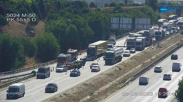 accidente en la M50 a la altura de Leganés