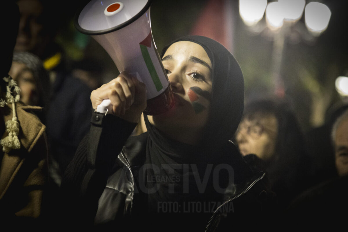 concentración palestina plaza españa Leganés 2023