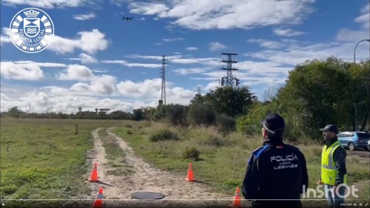 policial local leganes drones
