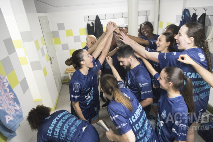 celebracion ascenso baloncesto leganes