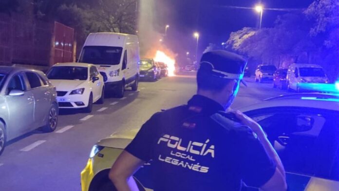 coche incendio leganes