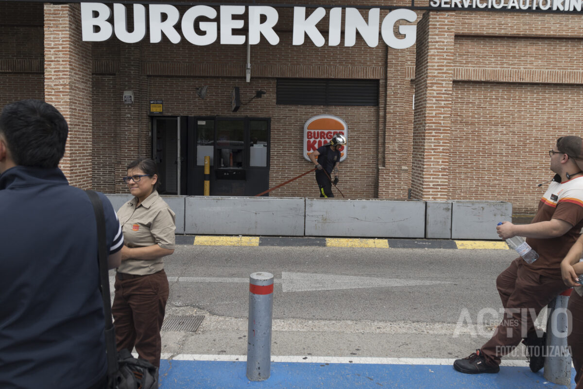 trabajadora burger king incendio leganes