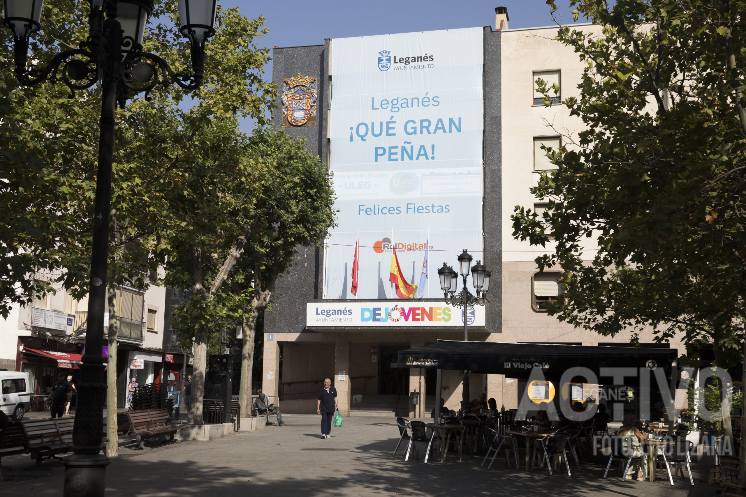 cartel dejovenes paza españa peña fiestas leganes butarque