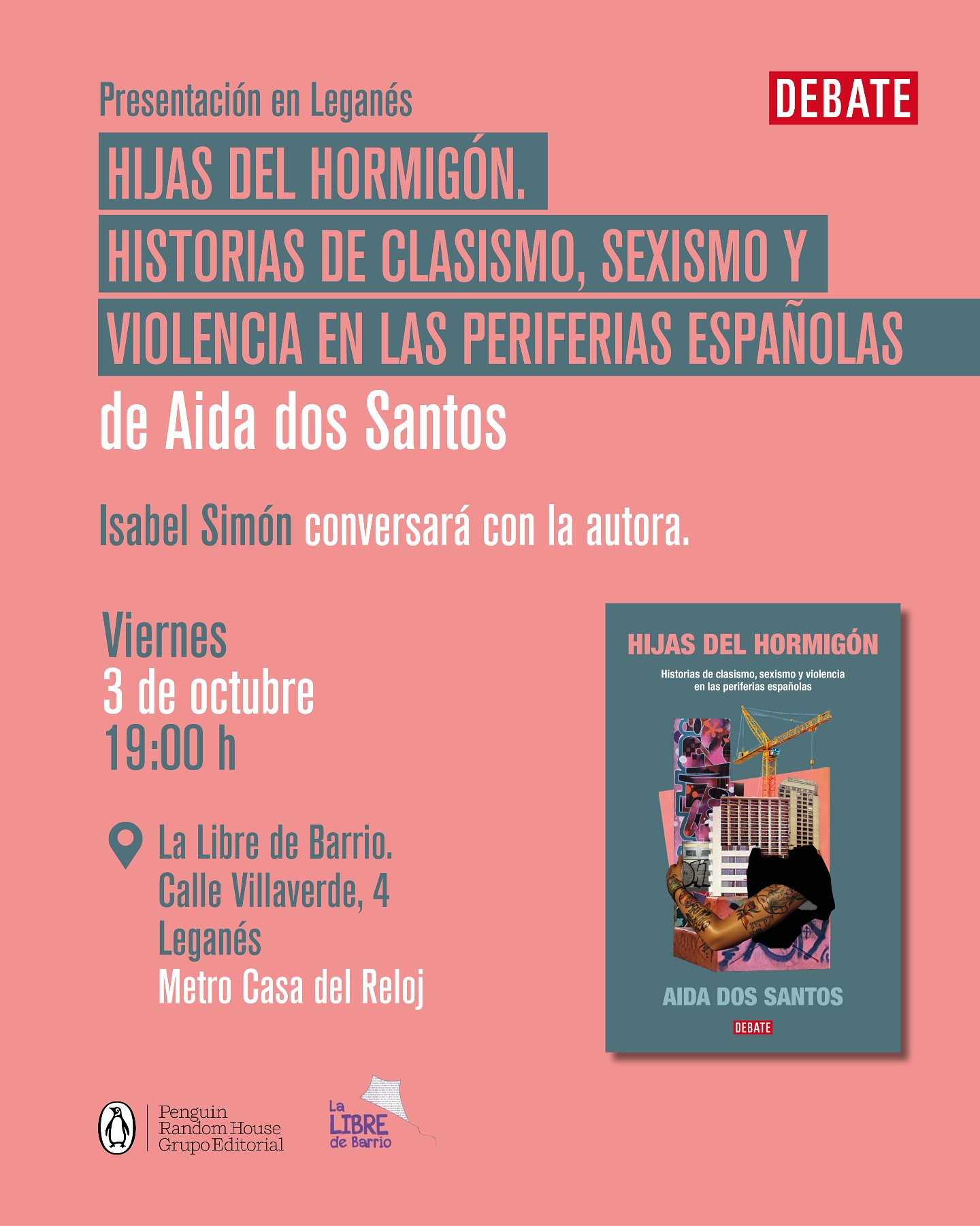 libro hijas del hormigon presentacion leganes
