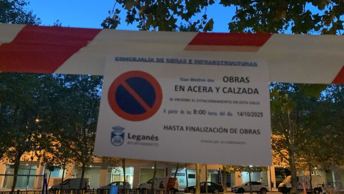 Obras en la calzada de Arroyo Culebro Leganés
